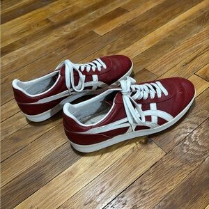 Red Leather Japanese onitsuka tiger asics sneakers men’s
